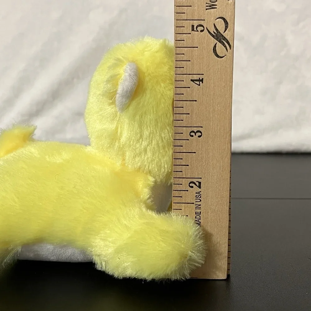 Fiesta Little Bear Plush Stuffed Animal Neon Fluoresent Yellow 7